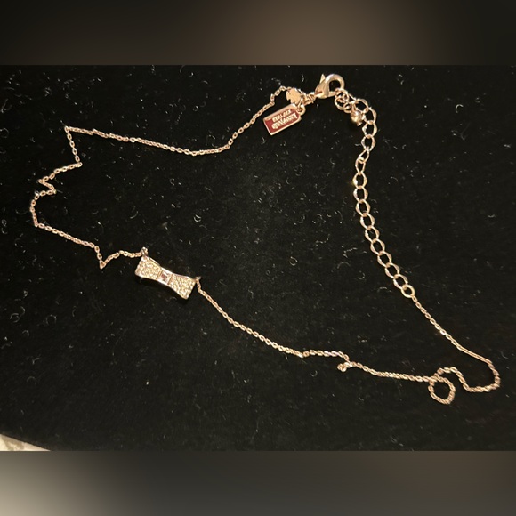 KATE SPADE New York Ready Pave Bow Mini Pendant Necklace - Picture 5 of 7